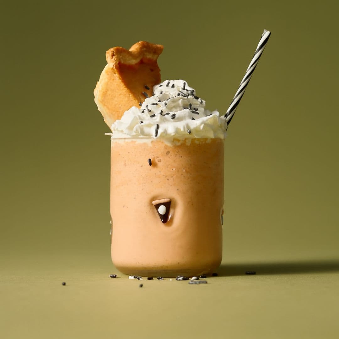 Anthropologie Icon Juice Glass with whimsical design, perfect for seasonal drinks.