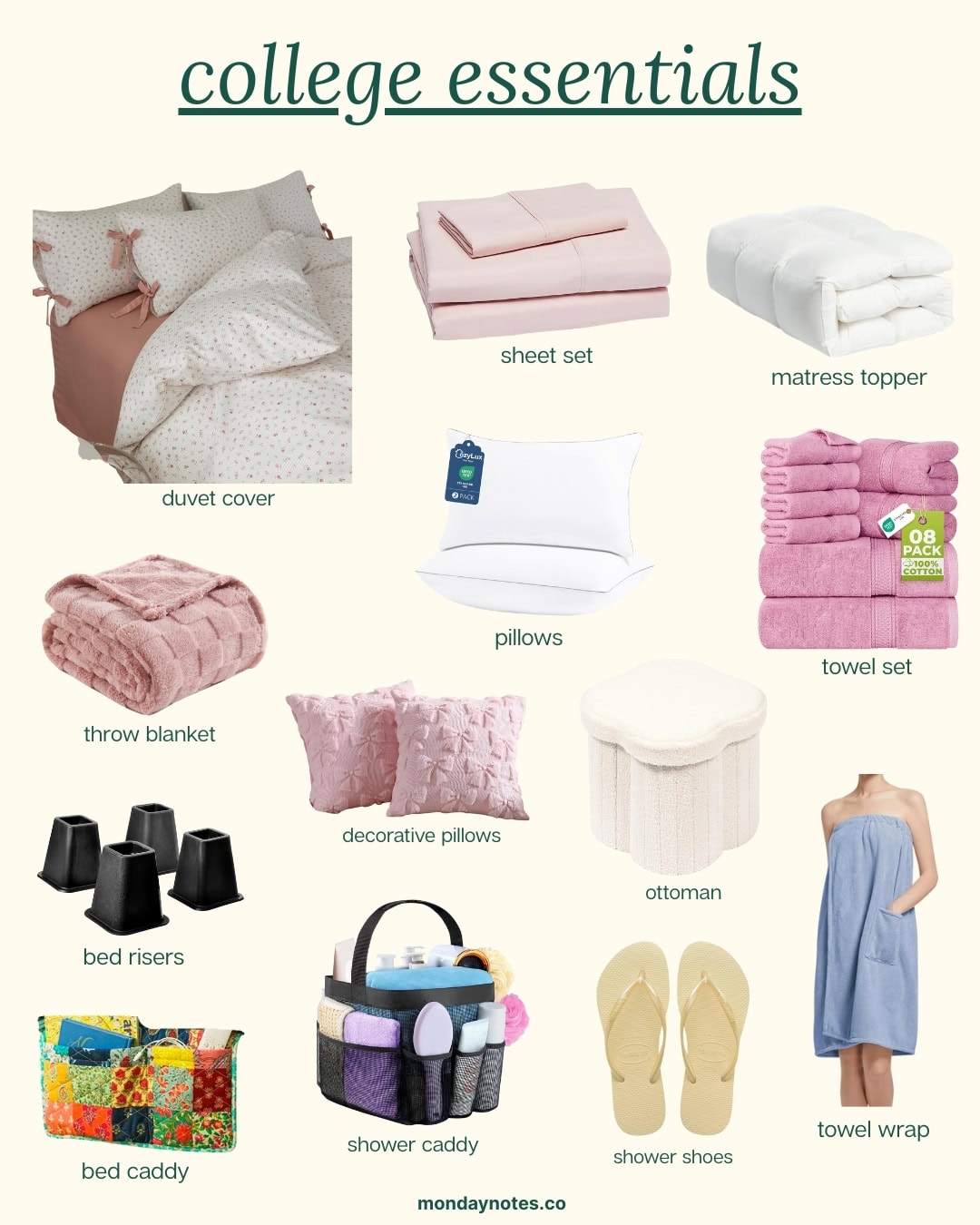 the ultimate college dorm essentials