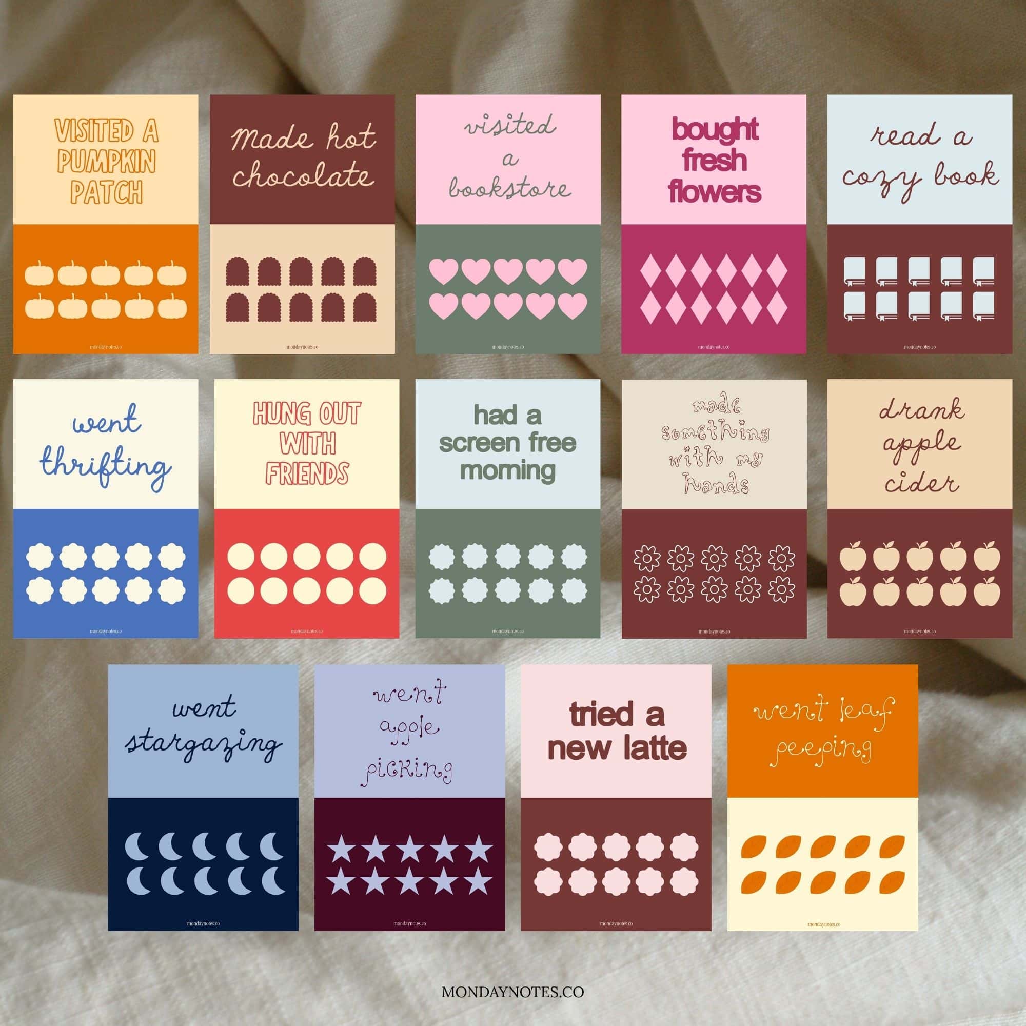 fall-punch-cards-monday-notes